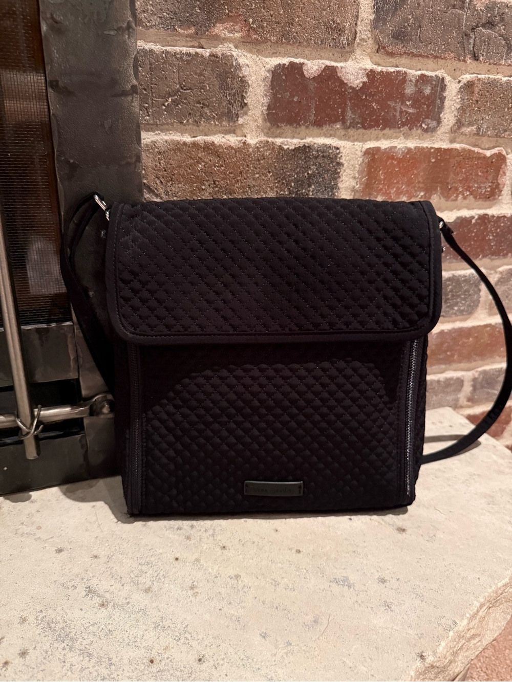 Like New Vera Bradley Black Quilted Diapering Purse